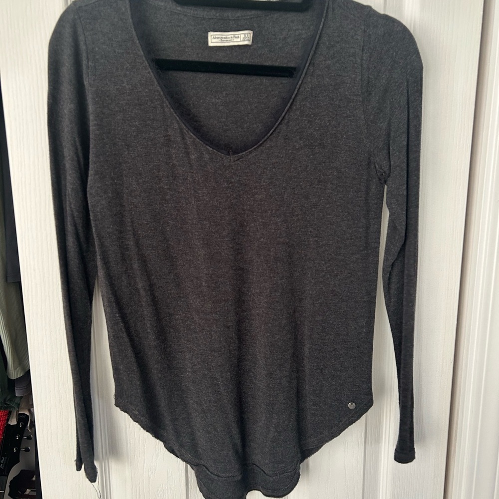 Abercrombie & Fitch Charcoal Long Sleeve Top